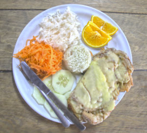 Pechuga gratinada, marisquería la real